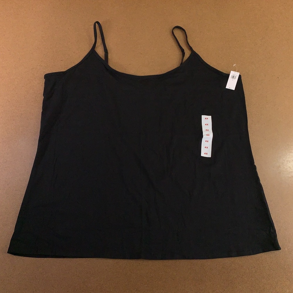 Old Navy Womens Size 4X Black First-Layer Cami Tank Top NWT